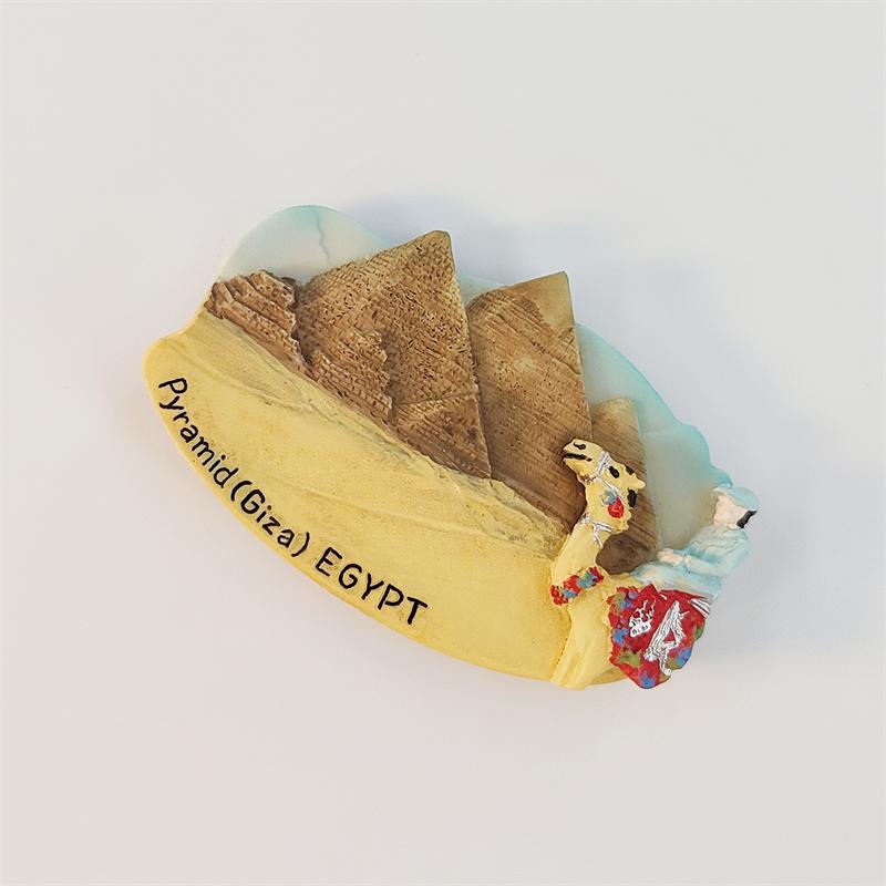 Ägypten Wüste Pyramide 3D Stereoskopisch Wahrzeichen Gebäude Tourismus Souvenirs Harzmalerei Dekoration Zuhause Kühlschrankmagnete