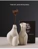Nordic White Ceramic Human Body Art Vase - Decorative Sculpture for Home