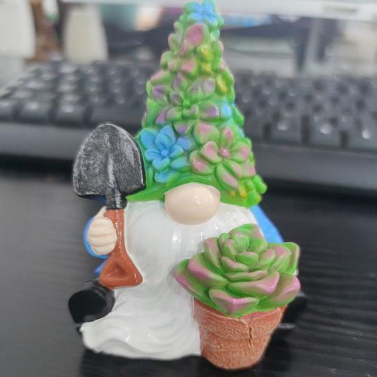 Succulents Hat Gnome Statue Flowerpot Gardening Dwarf Figurine Scuplture Indoor Outdoor Garden Home Office Decoration Ornament