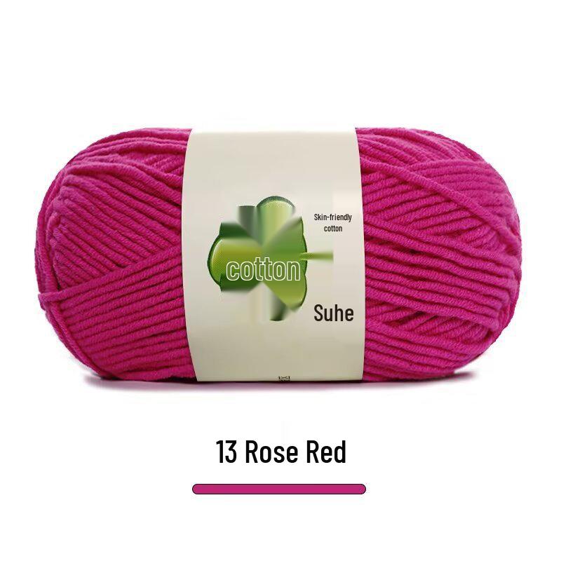 Combed Milk Cotton 5-Strand Yarn Pack for Hand-Knitted Scarves, Medium Thick, DIY Blanket Knitting, Crochet Material.