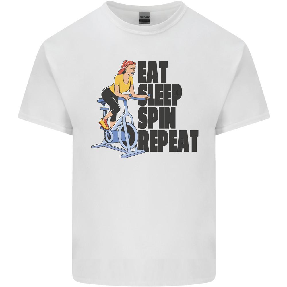 

Spinning Eat Sleep Spin Repeat Cycling Mens Light Cotton T-Shirt Unisex T-Shirt XXXL