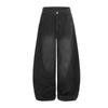 European, American retro washed loose jeans personalized cleanfit scimitar trousers men