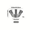 Stainless Steel Korean Style Seasoning & Sauce Dish with Cup for Salad Dressing and Dips