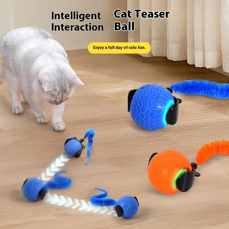 Electric cat toys, automatic cat car to relieve boredom, cat ball pets, toys, balls, cat sounds, automatic dodgeball