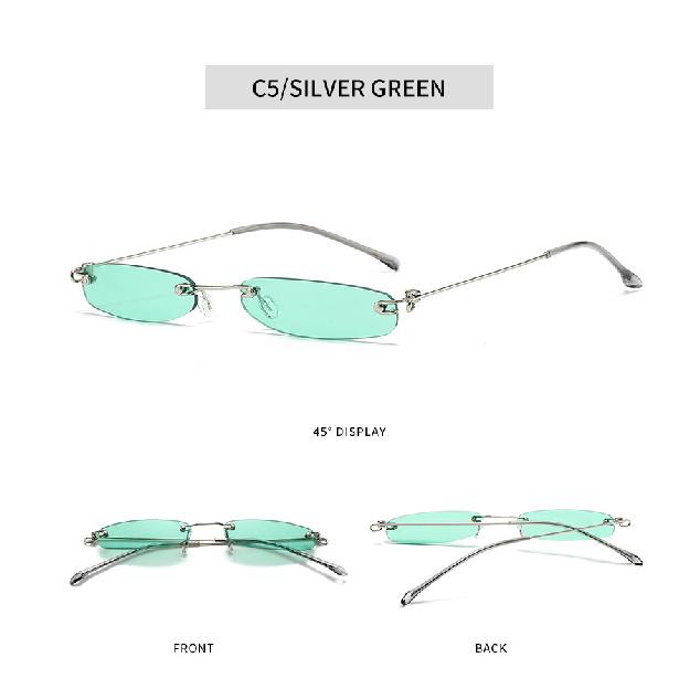 Small Frame Sunglasses, Rimless Sunglasses, Ultra-lightweight Mini Glasses