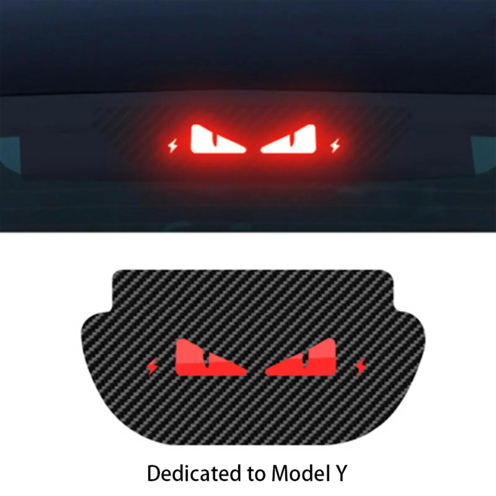 

New1PCS Car Stickers for Tesla Model 3 Y Taillight Sticker High Mounted Brake Light Projection Board Top Tail Light Emblem Decal