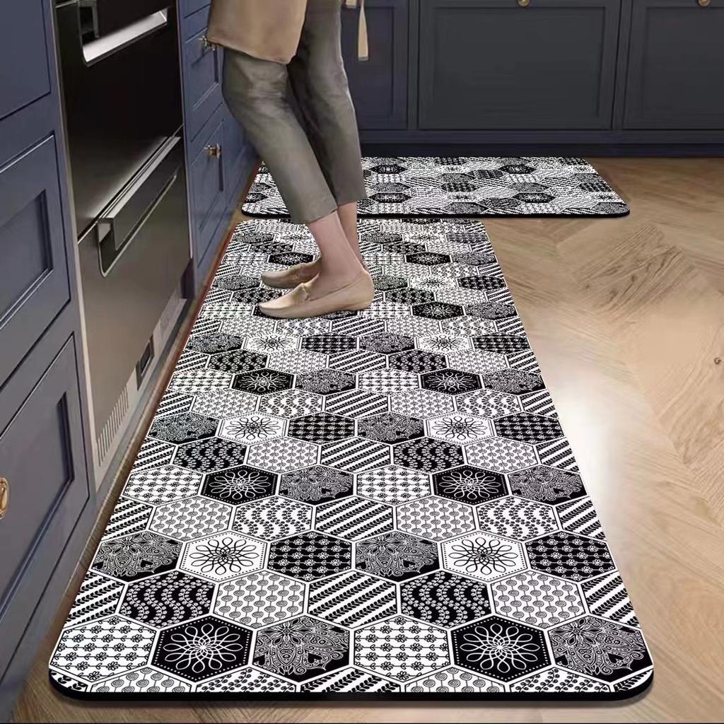 American Retro Kitchen Mat, Soft and Non-slip Entrance Door Mat, Corridor and Laundry Room Carpet, Home Decoration