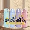 1PC I Am The Birthday Girl Crown Print 750ml Color Plastic Sports Water Bottle Leakproof Flip Straw Lid Suitable for Sports Office Home Use