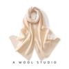 Women 100% Pure Wool Oversized Scarf Rib Knit Winter Warm Soft Stylish Versatile Lightweight Breathable Cold Weather Accessory