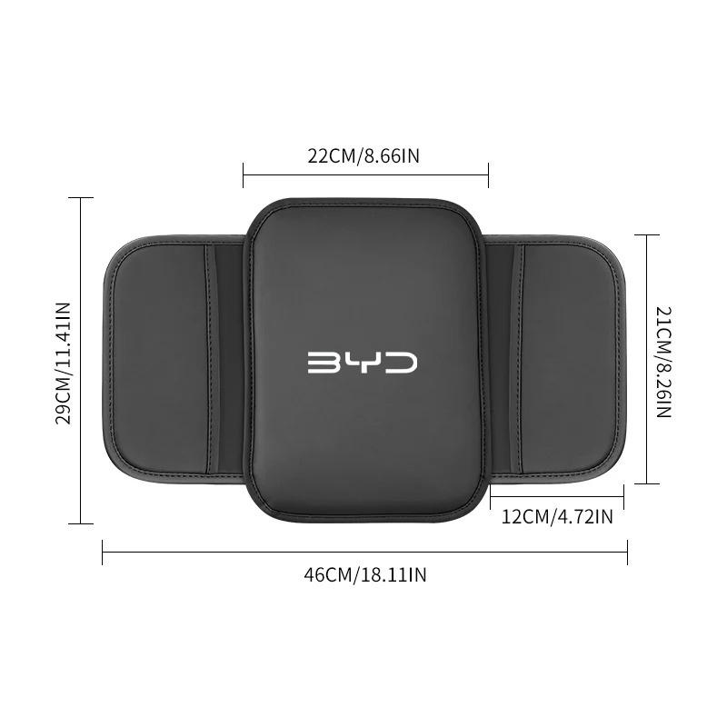 Center Console Arm Rest Protector Leather Car Armrest Box Pad Storage Pocket for BYD ATTO 3 SONG SEALU TANG Dolphin PLUS DM-i EV