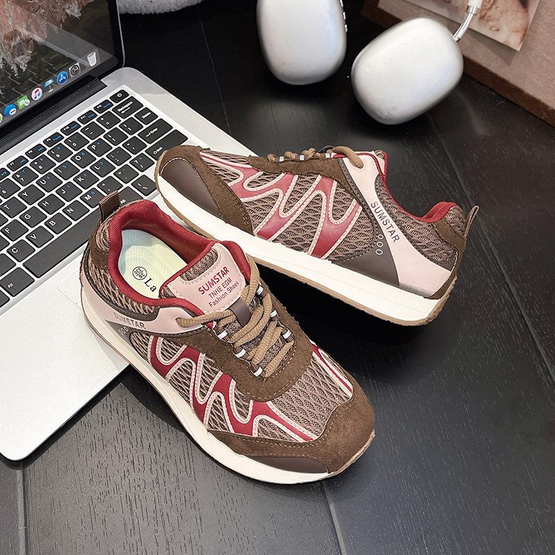 

DVIAS fashion casual sports shoes lightweight running shoes 2025 autumn new breathable versatile structure Forrest Gump shoes 40 коричневый