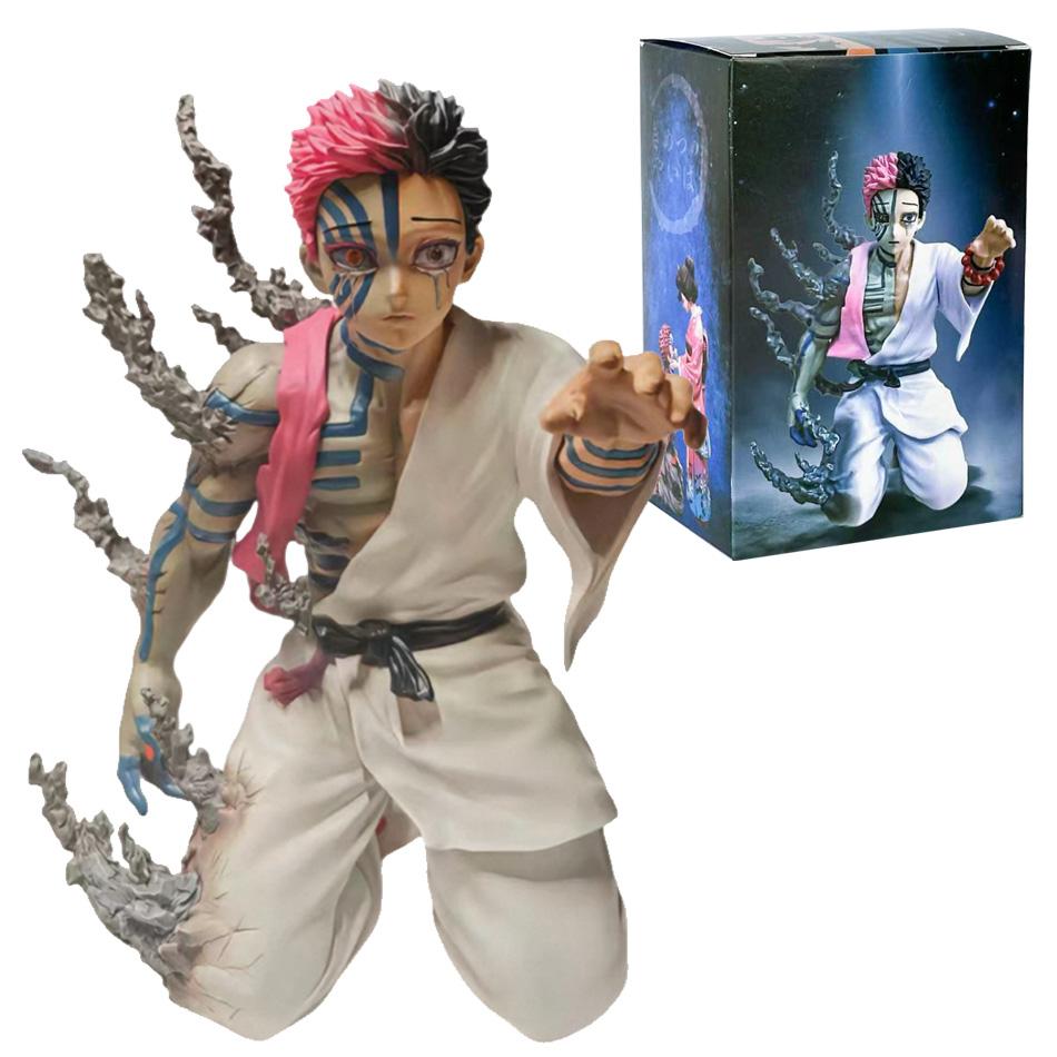 Akaza Kneeling Gk Figure Douma Sitting Noodle Stopper Anime Figurine Statue Collectible Model Desktop Decoration Gift For Fans