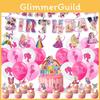 Birthday Party Balloon Set With Banner 4 Pieces Includes Banner 18pcs Balloons 12pcs Small Inserts 1 Large Insert