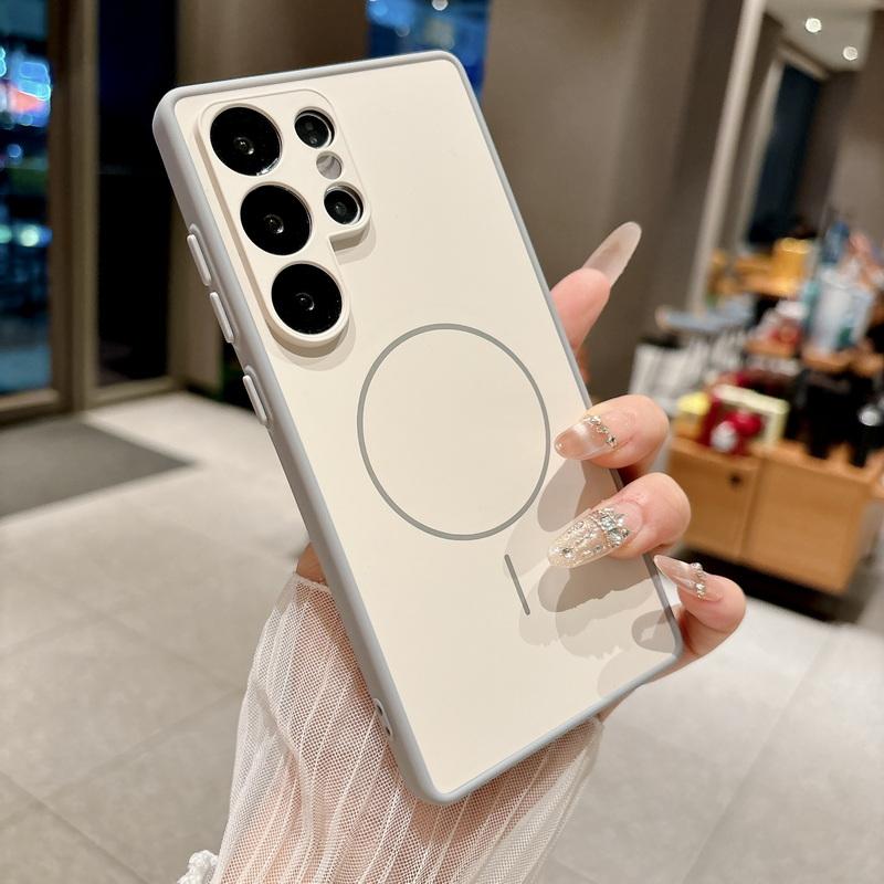 Magnetic TPU Phone Case For Samsung Galaxy S2 S23 S24 S22 S26 Ultra S2 Edge S2 S24 FE A37 A6 A17 A A26 G A36 A3 PC Cover Galaxy S24