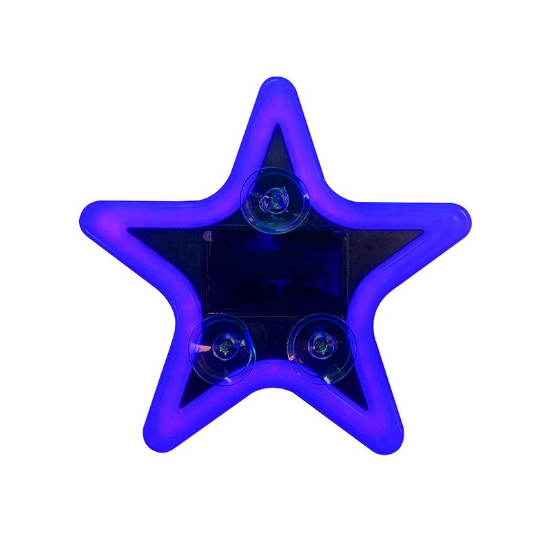 Car Triangular Window Solar LED Light 16 Star Shaped Lamps Rear Window Decorative Lighting for Night Driving Safety A4