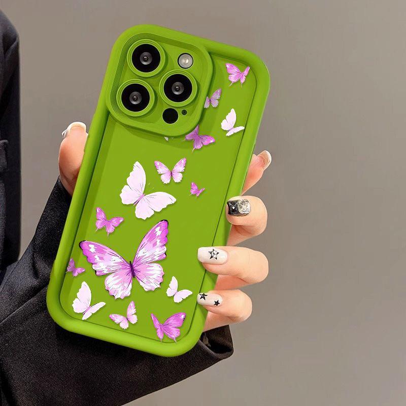 Purple Butterfly for iPhone17 ProMax Mobile Phone Case 16 Apple 17 Matte 14/15 Premium 13 Factory