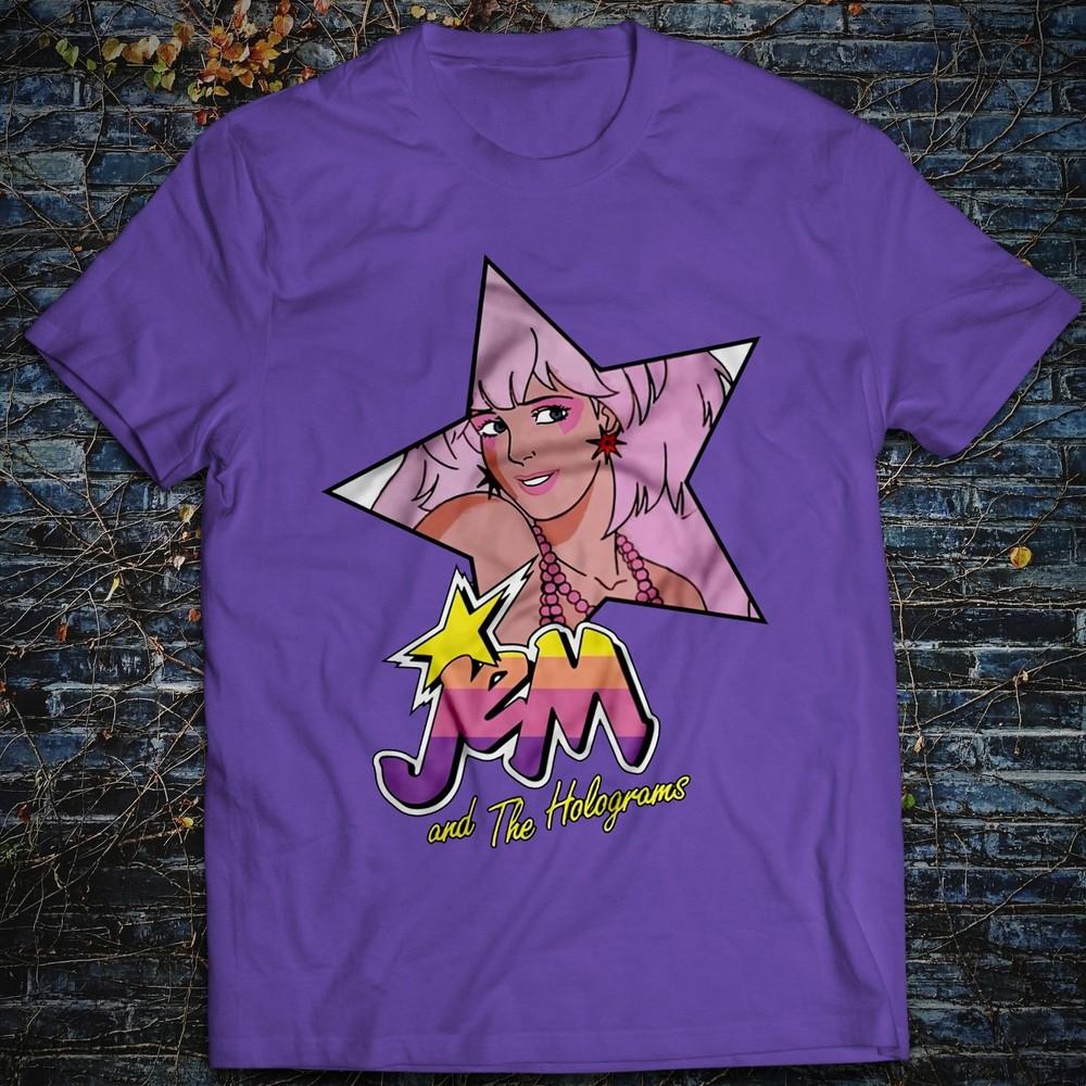 Хлопковая футболка S-5XL Jem and the Holograms Jerrica Benton Kimber Stormer Унисекс L