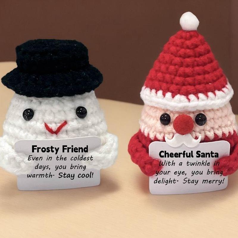 Hand Woven Christmas Tree Finished Crochet Ornaments Creative Christmas Gift for Women Christmas Decorations Navidad Supplies