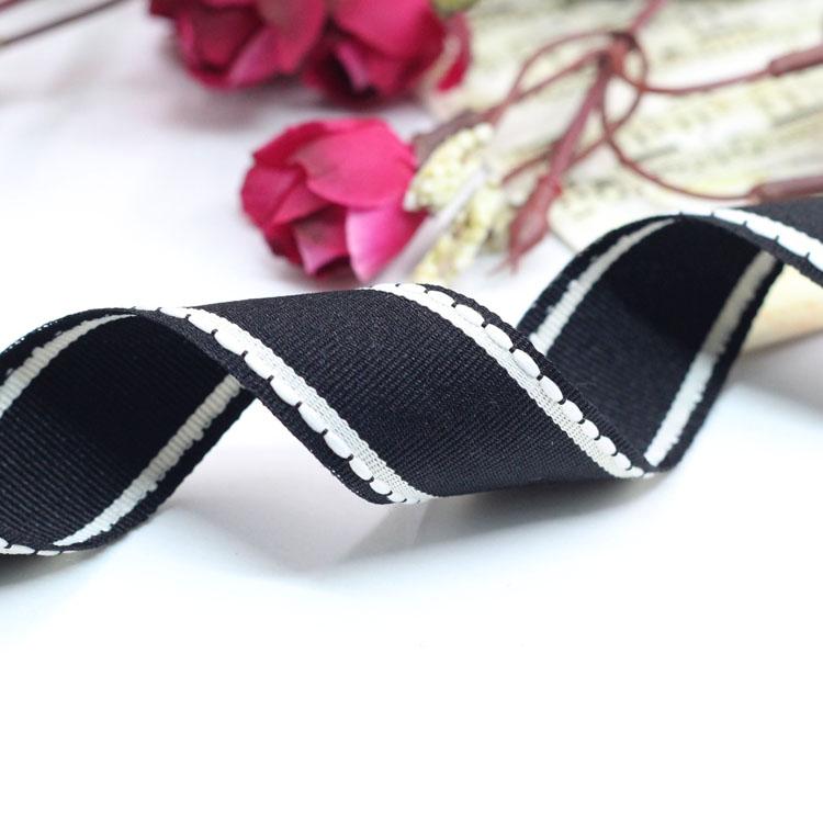 New (1 Meters/lot) 1'' (25mm) Jump  Line Grosgrain Satin Ribbon DIY Handmade Arts Decorative Crafts Hair Bow Sewing Accessories