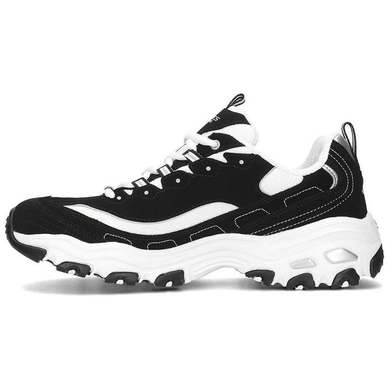 Skechers D LITES 1.0 Men Retro Comfort Breathable Low Top Panda Dad Shoes White Black 52675-BKW 42