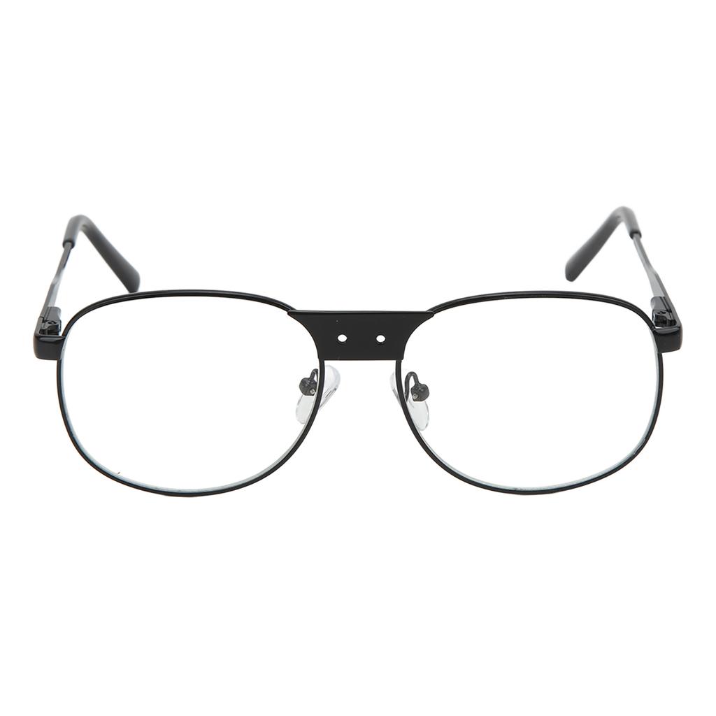 Retro Round Large Frame Glasses with Clear Lens Fashionable Vintage Fake Eyeglasses for Men Women Students