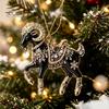 Lightweight Tree Ornaments for Holidays Black Goat Christmas Hanging Ornament, 2D Acrylic Festive Compact Restaurants Pendant, Decorative Car