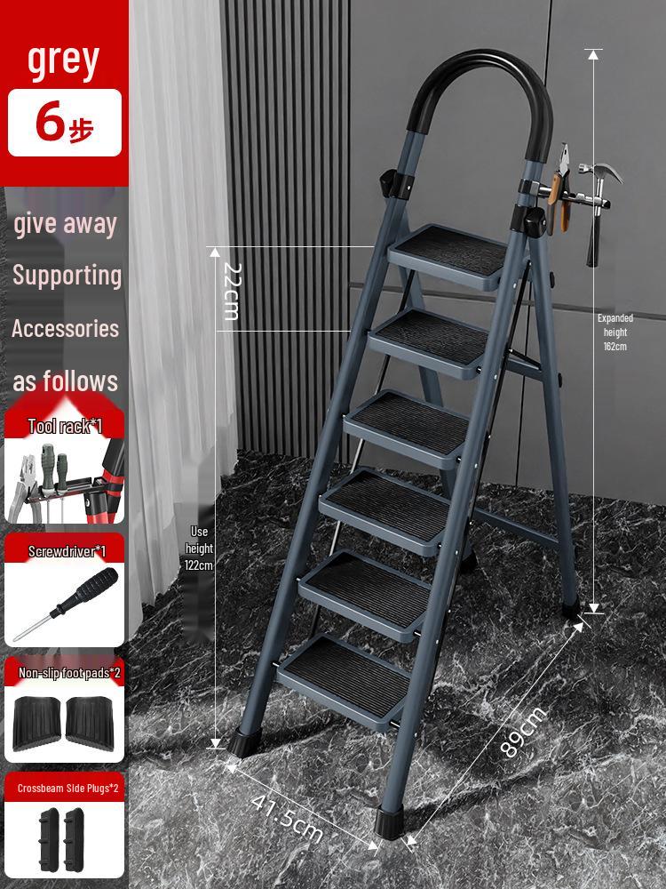 Compact Multi-Functional 4-Step Folding A-Frame Household Ladder