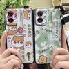Cute Shockproof Phone Case For MOTO G55 5G Waterproof Soft Case Durable Back Cover Lanyard Anti-dust Silicone Kickstand