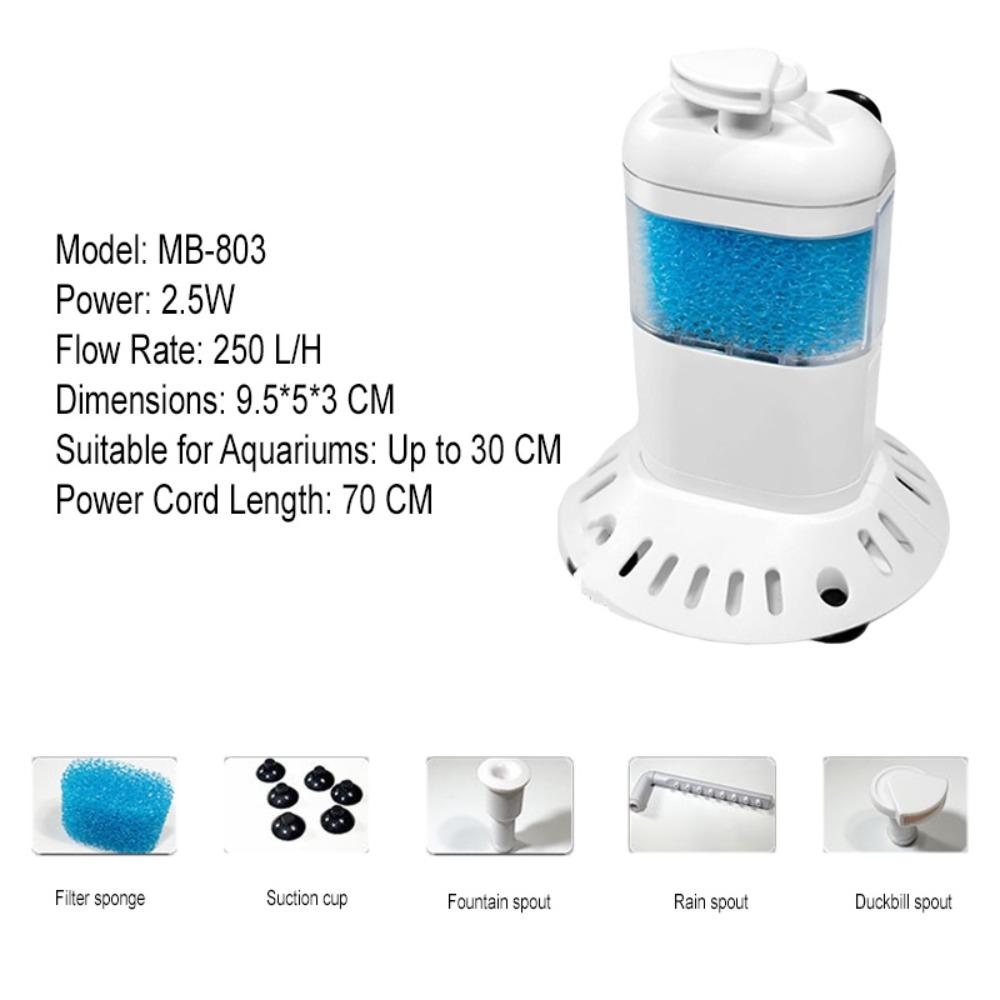 Standing Fish Tank Submersible Filter Extendable Aquarium Water Purifier  Odd-Shaped Aquarium