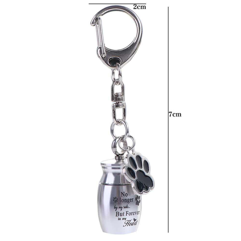 Dog Cat Ashes Dog Ashes Keepsake Paw Print Pet Urns Keyring Pet Urns Keychain Cremation Jewelry