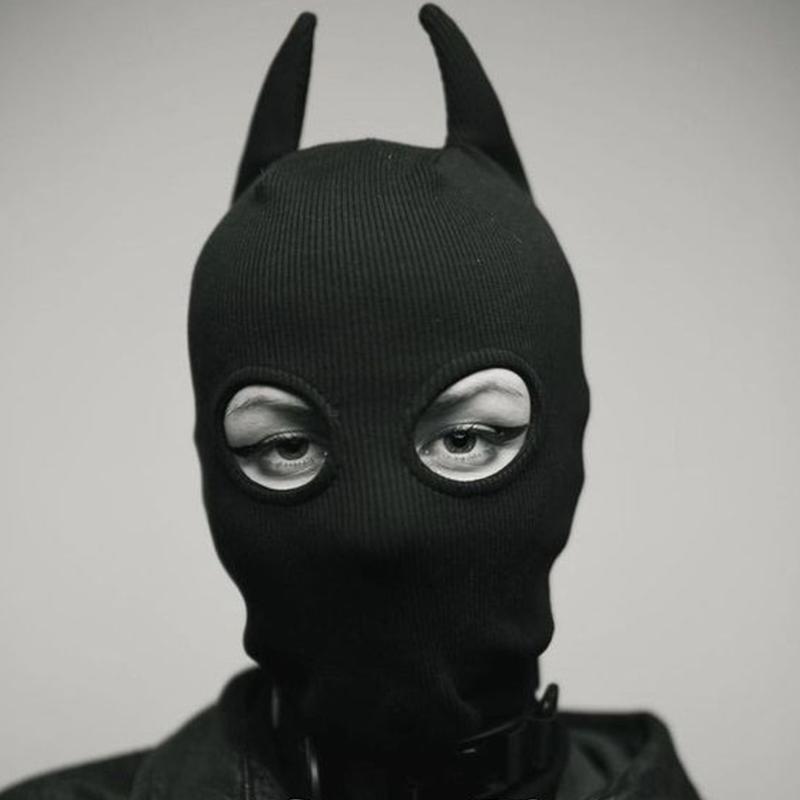 High Street Funny Style Personality Black Cartoon Batman Mask For Halloween Cosplay Masked Hat