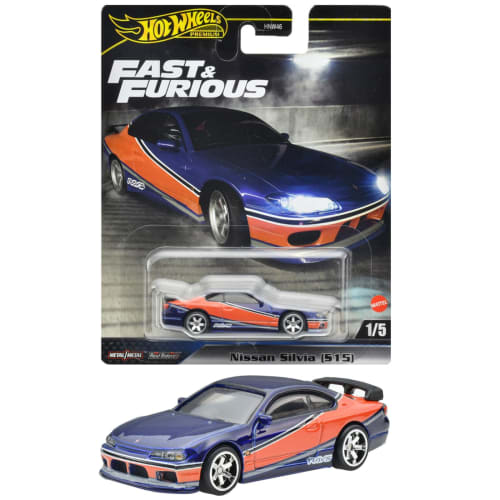 Hot Wheels Fast & Furious - Nissan Silvia (S15) Vehicle Model Car, Blue, HYP73, Ages 3 and Up