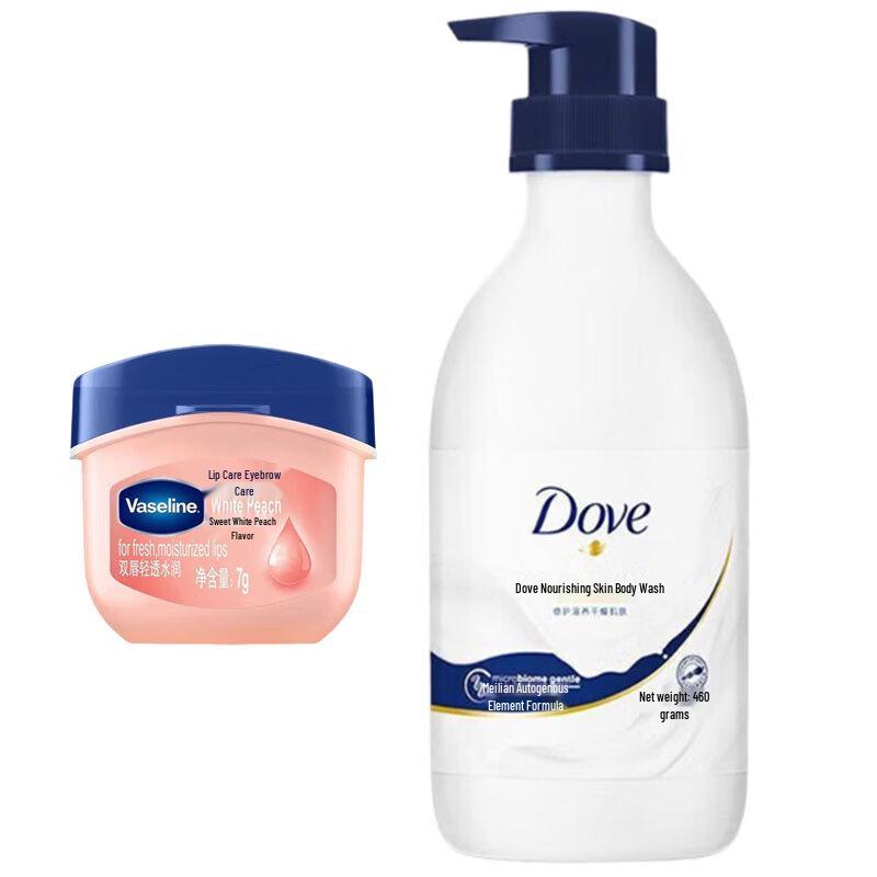 Vaseline Lippenbalsam & Dove Duschgel Set