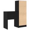 Desk with Drawers 2 pcs Black Oak Effect