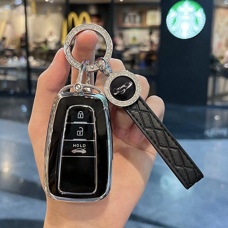 Tpu Car Key Case Cover For Toyota Corolla Cross Camry Land Cruiser Prado Rav4 Prius Key Protector Bag Shell Fob