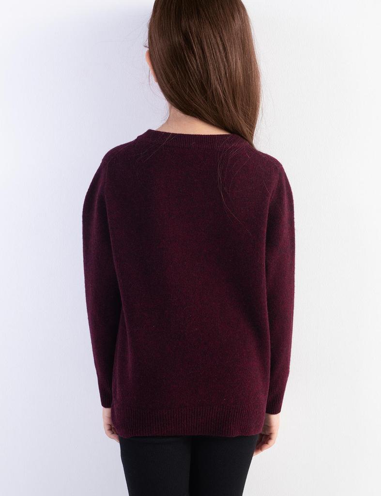 Girls' Wool Cardigan - Soft, Warm, Versatile, Skin-Friendly Solid Color Sweater