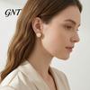 Soft Color Resin Studs 1 Pair Gemstone Stud Earrings for Women, Gold Plated Round Natural Slimming Face Shape Healing Stone Earrings, Stainless Steel