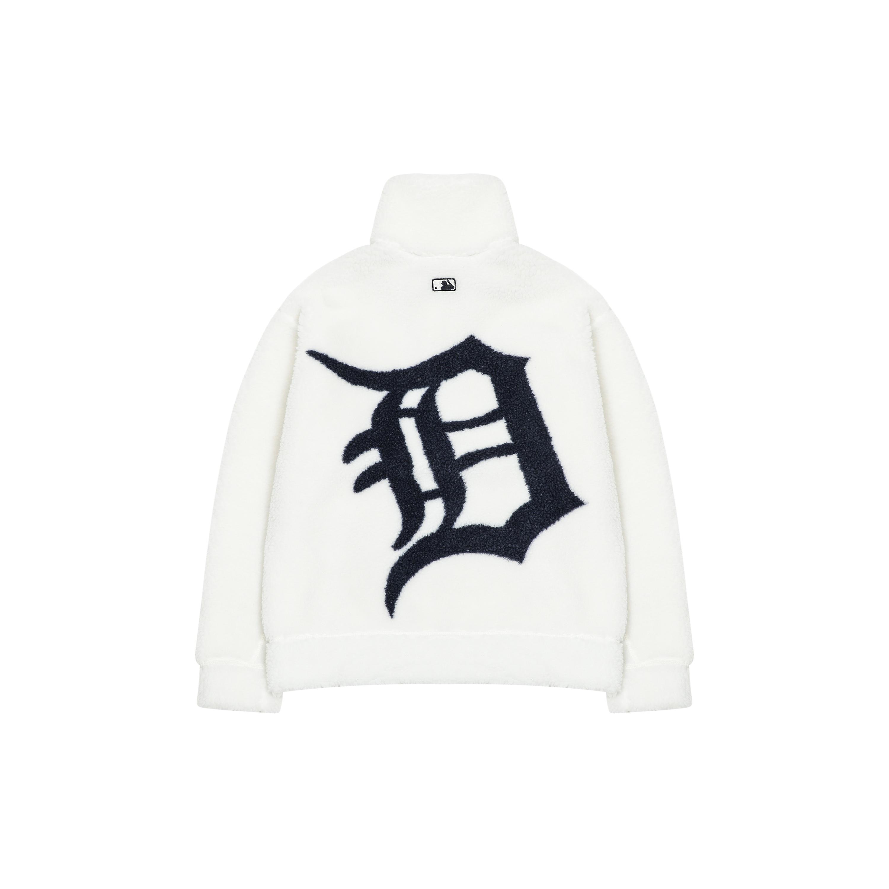 MLB Velvet Jackets Unisex Cream Stand Collar Moderate 3AFDB0326-46CRS XS