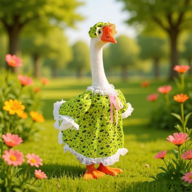 Adorable Fabric Geese Blouse Costume For Porch Yard Halloween Fall Seasonal Holiday Decorations