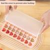 Gevrkjenp Heart-Shaped Ice Cube Tray, Heart Ice Cube Shape - Heart-Shaped Ice Tray for Freezers, 24-Grid Ice Tray with Lid for Easy Removal, Mini Hear