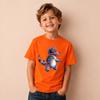 Kids Pokemon Krookodile Print Short Sleeve T-Shirt Boys Cartoon Graphic Casual Tee Children Birthday Gift