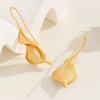 Exquisite Blooming Flower Hook Earrings Simple Accessories Gold Silver Color Plant Dangle Earrings for Women Jewelry