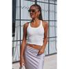 Women Sexy Y2k Slim Fit Solid Ribbed Cropped Sleeveless Tank Top
