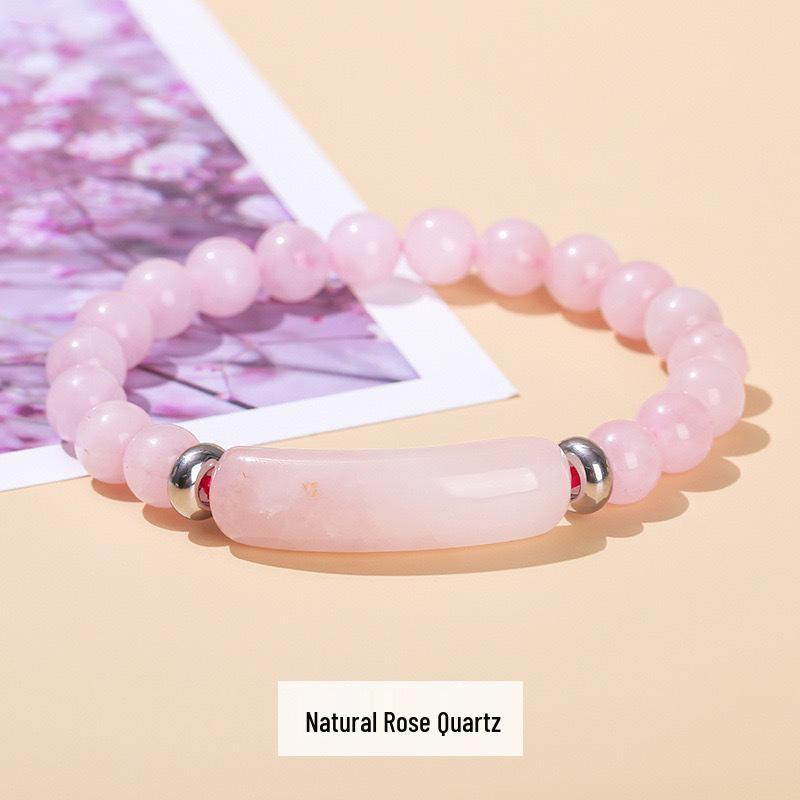 8mm Natural Rose Quartz, Red Agate, Tiger Eye, and Green Aventurine Bracelet for Men and Women