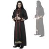 Halloween Black Priest Robe Costume for Drama and Stage Play