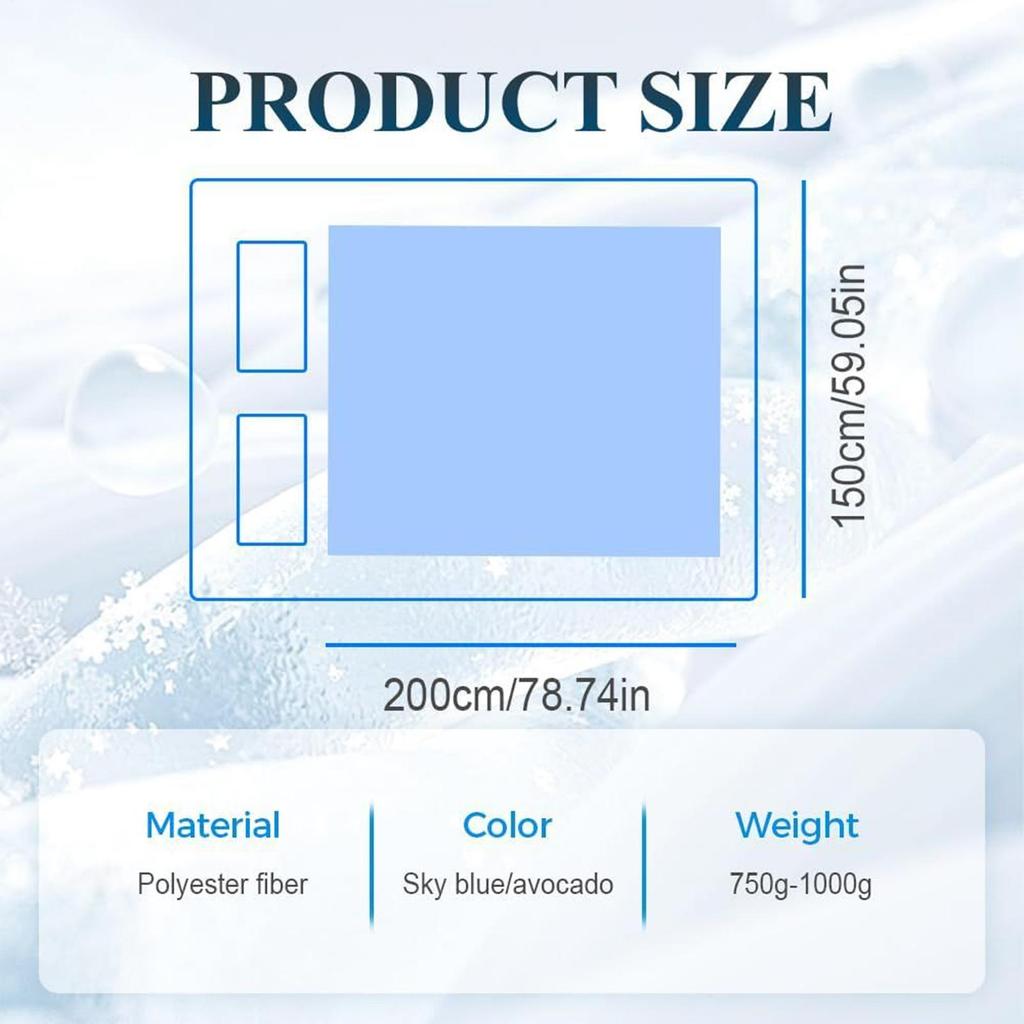 Cooling Comforter Bed Blanket Double-Sided Lightweight All-Season Bedding Solution for Travel Camping Night Sweats Home Couch