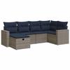 VidaXL Garden Lounge Set 6 Pcs with Grey Cushions Wicker 3325387