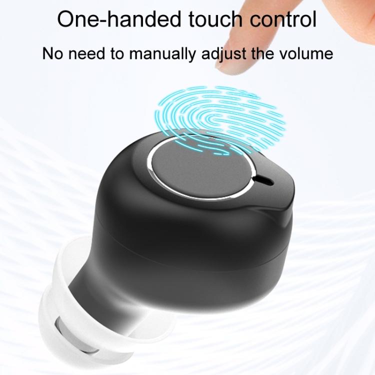 1 paire d'aides auditives rechargeables semi-intra-auriculaires amplificateur de son pour personnes âgées