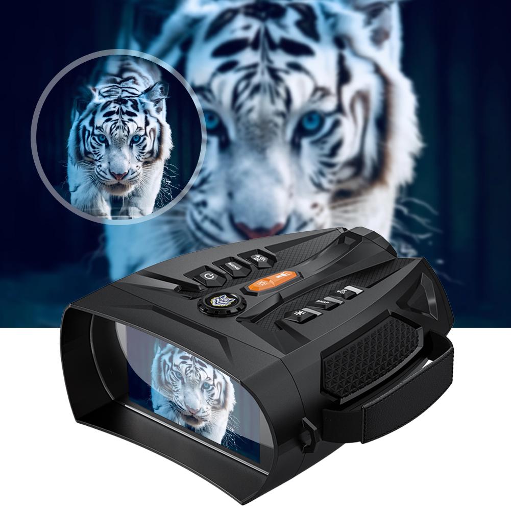 4K Infrared Night Visions Binoculars 10X Digital Zoom Outdoor HD Telescope Camera 5000mAh Rechargeable Hunting Camera for Adults