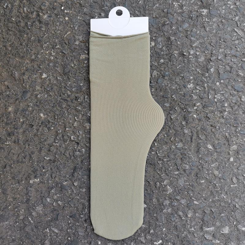 Spring/Summer Breathable Cotton Socks: Thin, Anti-Pilling, Seamless Postpartum Comfort, Solid Color, Casual Fashion